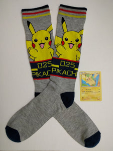 Pikachu 025 Light Grey Crew Socks