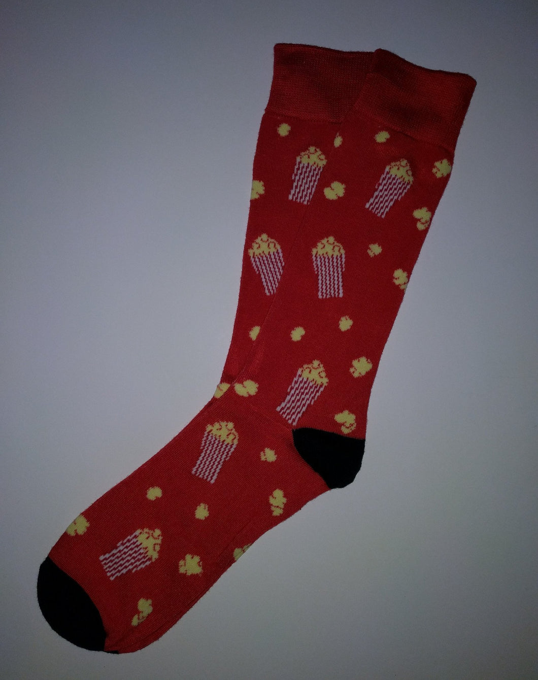 Popcorn Red Crew Socks