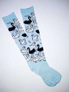 Swan Knee High Socks