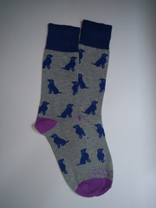 Dog Grey Crew Socks