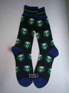 Bear Head Funky Crew Socks