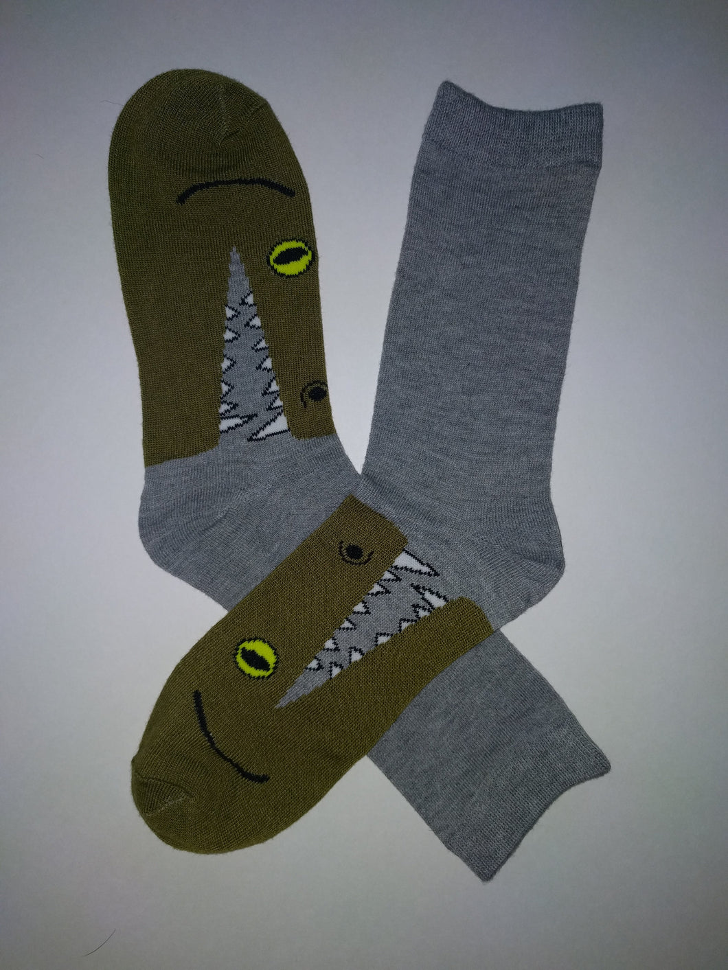 Crocodile Head Crew Socks