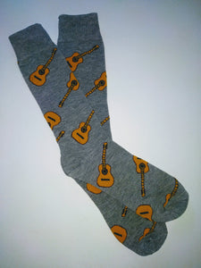 Guitar Grey Crew Socks