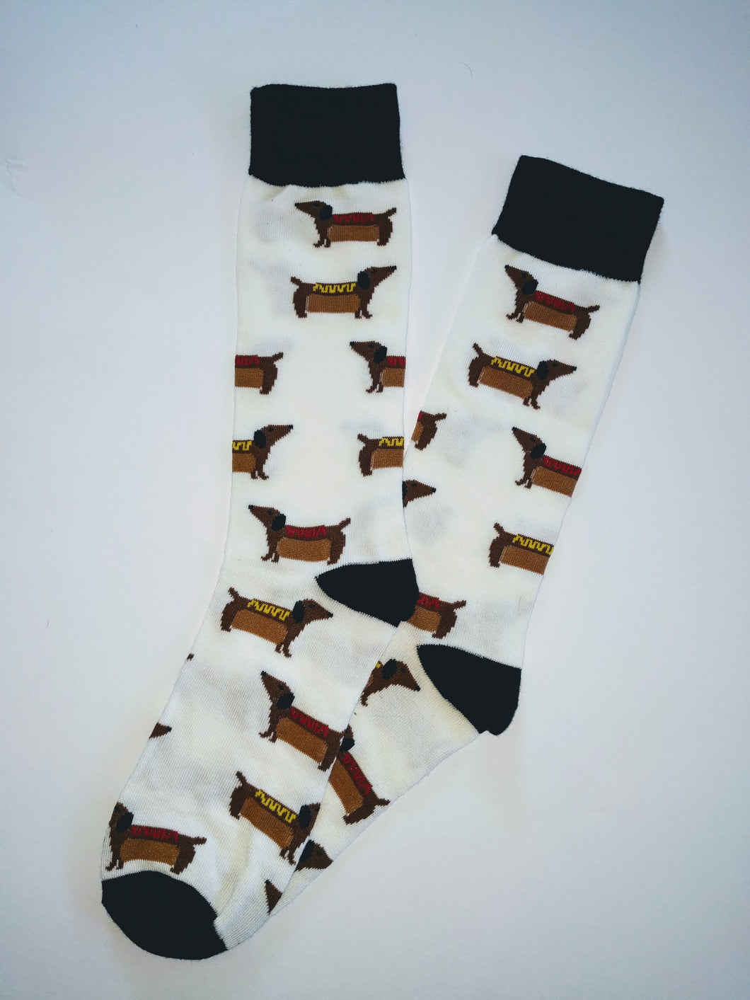 Hot Dog Dachshund Crew Socks