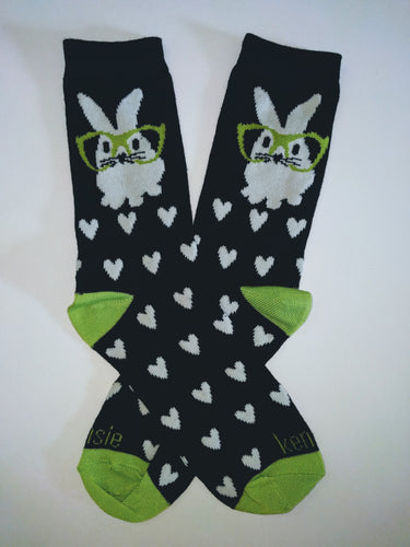 Bunny w/ Glasses Crew Socks