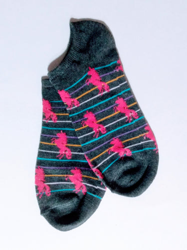 Unicorn Striped Ankle Socks