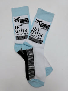 Airplane Jet First Class Travel Crew Socks