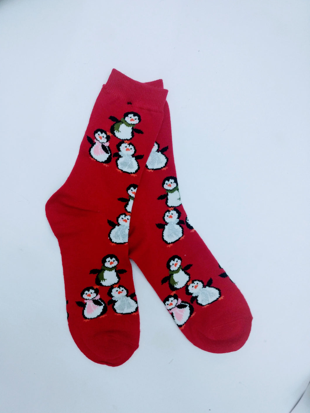 Penguins w/ Scarves Crew Socks