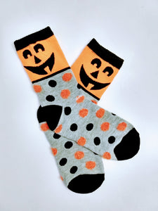 Pumpkin Polkadot Crew Socks