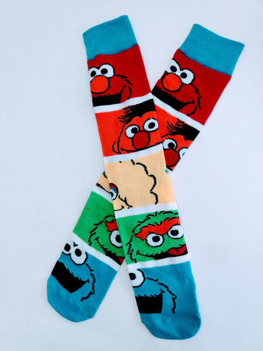 Sesame Street Heads Crew Socks