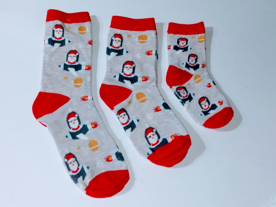 Space Santa Crew Socks