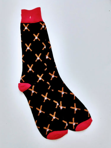 Baseball & Bat Crew Socks