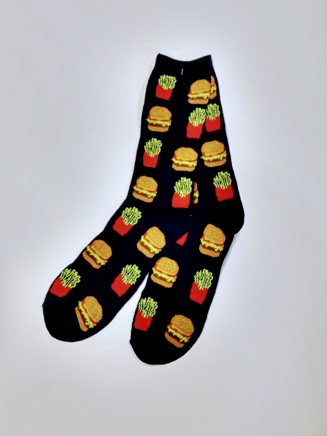Burger & Fries Thin Crew Socks