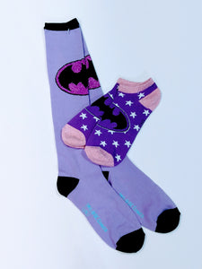 Batman Purple Knee High Socks