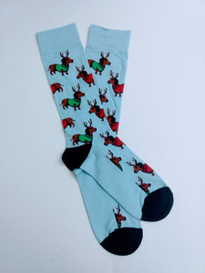 Dachshund Reindeer Crew Socks
