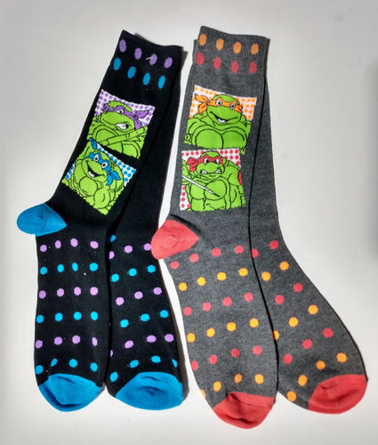 Teenage Mutant Ninja Turtle Polka Dot Crew Sock Set