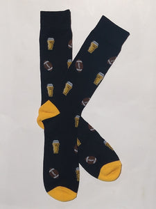 Football Beer Pint Crew Socks