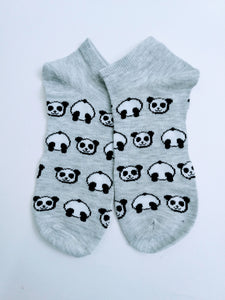 Panda Head & Butt Crew Socks