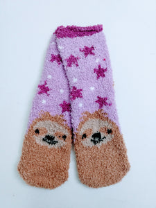 Sloth Fuzzy Crew Socks