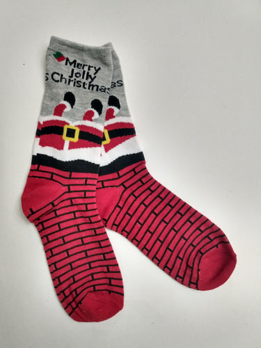 Santa Chimney Crew Socks