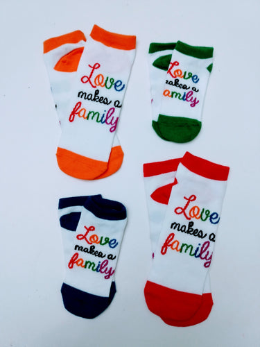 Love Makes a Family Ankle Socks