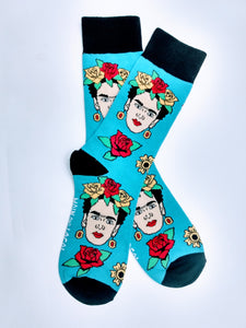 Frida Kahlo Artist Rose Crew Socks