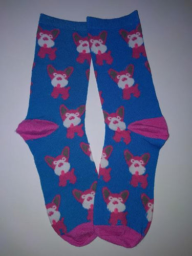 Neon Dog Crew Socks