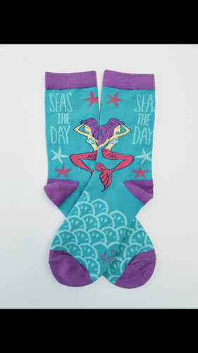 Seas the Day Mermaid Crew Socks